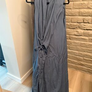 Mango Slate Blue Midi Dress